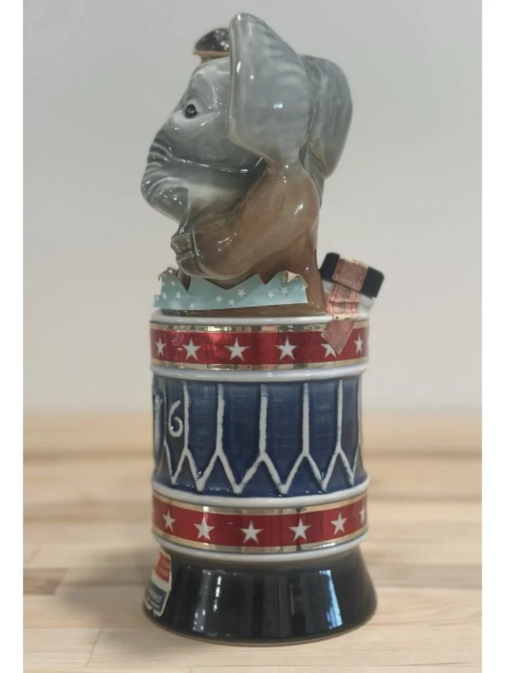Jim Beam 1976 Bicentennial Political Republican Elephant Whiskey Decanter Empty